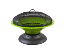 La Hacienda Feuerschale und Korbe Moda Enamelled Firepit, limon grün