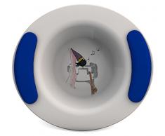 Ornamin Kinderschale 200 ml Burgfräulein blau | stabiles Kinder-Geschirr, optimal für Kinderportionen | Melamin, BPA-frei, Anti-Rutsch-Teller, Baby-Geschirr, Ess-Lern-Teller, Kunststoffschale