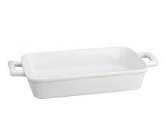HIC Rechteckige Auflaufform Lasagna-Pfanne, rechteckig, feines weißes Porzellan, 33 x 23 x 6,4 cm 13 by 9-Inch weiß