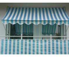 Angerer 2307/1001 Klemmmarkise PE-Gewebe Blockstreifen, Blau, 300 cm