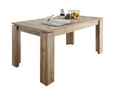 trendteam Esstisch Küchentisch Universal, 160 x 77 x 90 cm in Nussbaum Satin Dekor erweiterbar durch Ausziehfunktion auf 200 cm