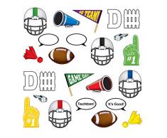 Beistle 54799 Football Photo Fun Party-Deko, Papier, mehrfarbig