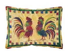 Carolines Treasures 8062PW1216 Dekokissen aus Leinenstoff, Hahn, groß, Mehrfarbig