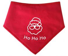 Spoilt Rotten Pets Hunde-Halstuch, Weihnachtsmotiv, S1 Ho Ho Ho Ho, Weihnachtsmann, Rot Geeignet für Miniaturhund, Dackel und Katzen