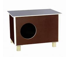 Elmato 10723 Outdoor Katzenhaus, wetterfest mit Teppichboden