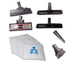 Hossis Wholesale 4 verschie De e Staubsaugerd sen (Teppich, Hartbo De , Fugend se & Saugpi sel) inkl. 10 Staubsaugerbeutel pa send für Progress PC 2361