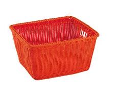 King Home C1567098/A Korb Joy aus synthetischem Vimini Orange, 40 x 34,5 x 22H
