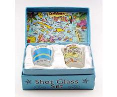 Aruba Schnapsgläser, karibisch, 2 Stück