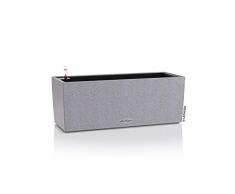 LECHUZA BALCONERA Stone 50 hochwertiges Pflanzgefäß mit Erd-Bewässerungs-System, steingrau