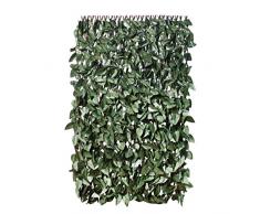 GardenKraft 26140 2 x 1 m Efeu-Hecke in Dunkelgrün Künstliche Hecke Blätterhecke | Ausziehbarer Rahmen | UV-Schutz vor Ausbleichen | Sichtschutzhecke |Gartenhecke Gartengestaltung