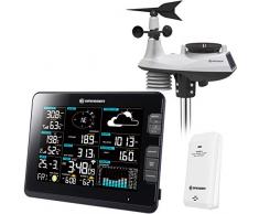 Bresser Profi Wetterstation Funk mit Außensensor Wetter Center 6-in-1 mit großem 8 Zoll Farb-Display und Außensensor für Temperatur, Luftfeuchtigkeit, Luftdruck, Wind, Niederschlag und UV-Strahlung