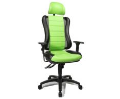 Topstar HE30PS105X Head Point RS P4, BÃ¼rostuhl, Schreibtischstuhl, inkl. hÃ¶henverstellbare Armlehnen, KopfstÃ¼tze, Polsterung grÃ¼n/schwarz