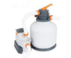 Bestway Flowclear Sandfilteranlage mit Zeitschaltuhr 5.678 l/h Sandfilter, grau