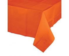 Creative Converting 913282 Feiern Tischdecke aus Kunststoff, 54 von 274,3 cm Sunkissed orange