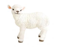 Dehner Dekofigur Lamm stehend, ca. 39 x 36 x 22 cm, Polyresin, weiß