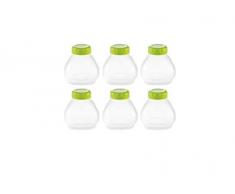 Tefal XF1020 Kunststoffflaschen, Zubehör für Joghurtbereiter Multidelice, für Trinkjoghurt, 200 ml Fassungsvermögen, 6 Stück