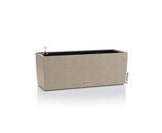 LECHUZA BALCONERA Stone 50 hochwertiges Pflanzgefäß mit Erd-Bewässerungs-System, sandbeige