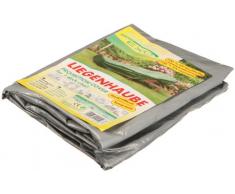 Rainexo Wetterschutzhülle Hochreißfest für 1 Gartenliege, 1.85 x 1.15 x 0.68 m, silber/grau, UV beständig 5 Jahre