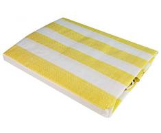 Windhager Balkonblende IBIZA Balkonsichtschutz Windschutz, Sichtschutz inkl. Befestigungsschnur, Gelb-Weiß gestreift, 210 g/m², 5 x 0,9 m, 06147