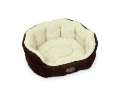 Nobby Komfortbett TAIKA braun / wollweiß L x B x H: 86 x 70 x 24 cm