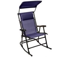 AmazonBasics - Faltbarer Schaukelstuhl mit Sonnenschutz - Blau