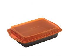 Rachael Ray Ofen Lovin Aluminiumguss Bakeware 9-inch-by-13-inch Kuchenform Abgedeckte Kuchepfanne grau