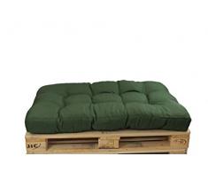 HERLAG Palettenkissen Basic (Sitzpolster, Farbe grün, UV beständig, pflegeleicht, Maße 120x80x15 cm,) P207020-2187