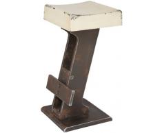 KARE Barhocker Key White 75778, moderner, ausgefallener Design-Barstuhl im Vintagelook, rustikaler Tresenhocker aus MDF Holz, weiÃ, (H/B/T) 76x37x37cm
