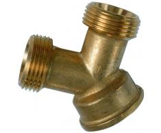 Cornat 2-Wege-Verteilerstück 3/4, Messing / Garten Bewässerung / FLOR92345