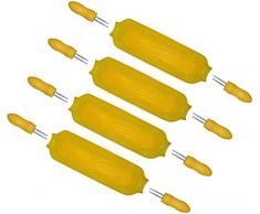 CCraft 21074-2PK 12-teiliges Set mit 8 Maishaltern und 4 Tabletts, silber