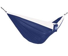Vivere PAR29 Hängematte Nylon Doppel, Marineblau / Weiß
