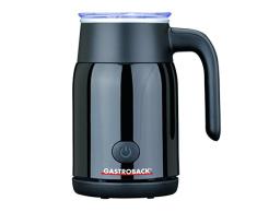 Gastroback 42326 Latte Magic, Milchaufschäumer, warmer oder kalter Milchschaum in Sekundenschnelle (max. 350 ml), erwärmen von Milch oder Kakao, 500 Watt, schwarz, Kunststoff