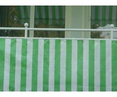 Angerer 3322/1003_600 Balkonbespannung PE-Gewebe Blockstreifen, Grün, 75 cm hoch, Länge: 6 Meter