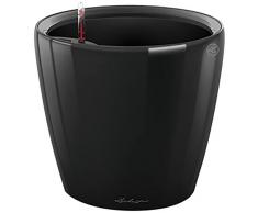 Lechuza 16069 CLASSICO Premium LS 35 Herausnehmbarer Pflanzeinsatz mit patentiertem Griffrahmen, Schwarz Hochglanz, Hochwertiger Kunststoff, Inkl. Bewässerungssystem, Für Innenraumbegrünung