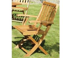 Consul Garden Klappsessel mit Armlehne Nancy, Braun, 54x60x90 cm