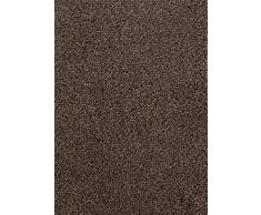 Teppichboden Verlours Auslegware Uni braun-grau 200 x 400 cm. Weitere Farben und Größen verfügbar