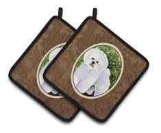 Caroline s Treasures Bichon Frisé Paar Topflappen ss8712pthd, 7.5hx7.5 W, multicolor