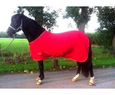 New Pferd COB Pony Shetland Mini Rot Show Travel Fleece Teppich 15,2 cm-6 3 22,9 cm stabile Kühler Wahl von Größen (4 0 cm).