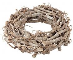 Rayher Hobby 65013000 Weidenkranz, weiß gewischt, 30 cm ø, Höhe 8 cm, Adventskranz, Türkranz, Naturkranz, Weidenring, Kranz aus Weide