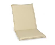 Nexos GL06010 Divero Sitzauflage Stuhlkissen Sitzpolster für Gartenmöbel wie Hochlehner Gartenstuhl Campingstuhl Klappstuhl - bequem hochwertig robust-Creme, beige, Einzelauflage