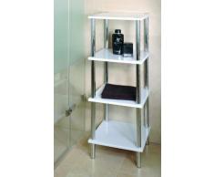 Haku-Möbel 90340 Regal 39 x 39 x 107 cm, chrom/weiÃ