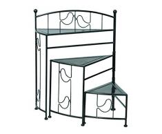 Siena Garden Blumentreppe Birdy, Pflanzentreppe, Pflanzenständer, grau, 53x31,5x65cm, 557009
