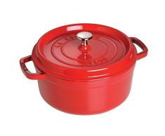 Stub Kokotte, rund, Gusseisen, 2,7 l, Kirsche