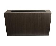 Hobby Natura Blumentopf quadratisch mit Blume autoriego, Oscuro (Dark Laminate), 44 x 44 x 80 cm