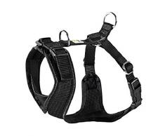 HUNTER MANOA VARIO RAPID Geschirr für kleine Hunde, Mesh-Material, weich, gepolstert, reflektierend, S, schwarz