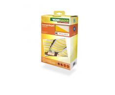 Windhager Sonnensegel für Seilspanntechnik, Wintergarten und Terrassen Beschattung, Seilspannmarkise, 270 x 140 cm, gelb/weiß, 10875