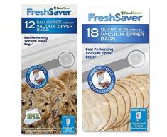 FoodSaver Freshsaver Vakuumbeutel, 18 Quartzgröße und 12 Liter Fassungsvermögen, BPA-frei, durchsichtig, Einzelbett