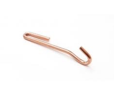 Hakenleiste für Topfregale, gewinkelt, Kupfer, 4 Stück