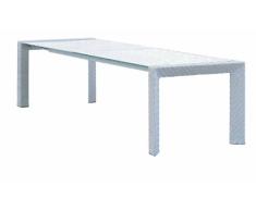 Wonderland Italy TAARK022 Arketipo XL W Ausziehtisch, weiß Geflecht