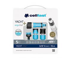 Cellfast Gartenschlauch YACHT PRESTIGE™ ATSV MINI mit einer Sprinkleranlage, mit dauerhafter Verstärkung aus Garn höchster Qualität, UV-Strahlen- und Algenablagerungbeständig, 30 bar Berstdruck, 15m